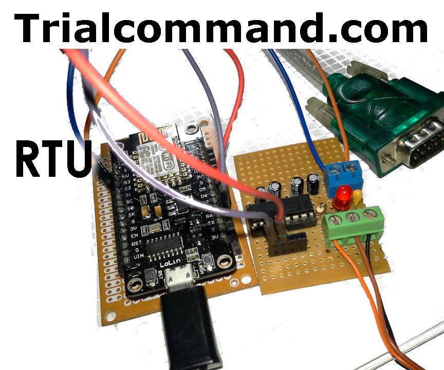 ESP8266 Slave Modbus RTU (RS232)