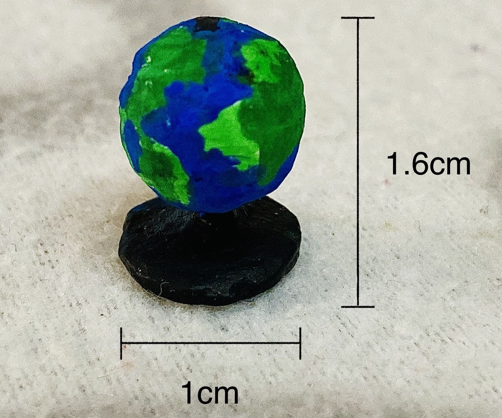 Extremely Small Miniature Globe Made Out of Chalk!