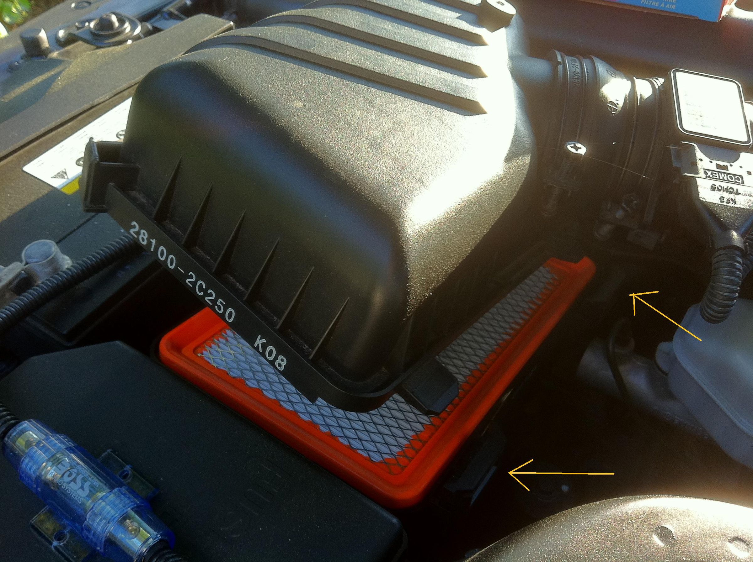 How to Replace the Engine Air Filter on the Hyundai Tiburon 2008 3