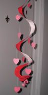 Valentine Hearts Paper Mobile Craft Project