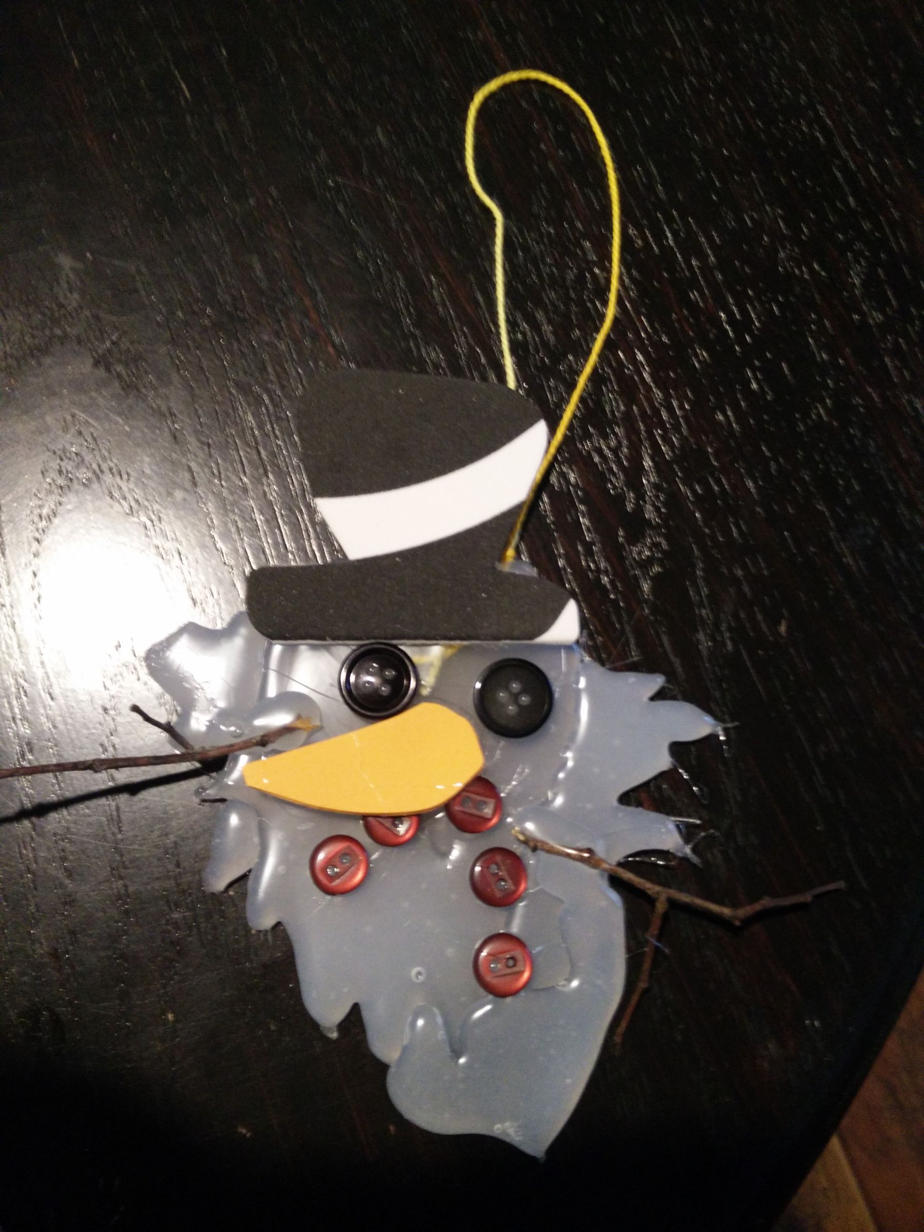 Melted Snowman Ornament 