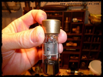 Mount the Smaller Old Vacuum Tube to the Brass Ring