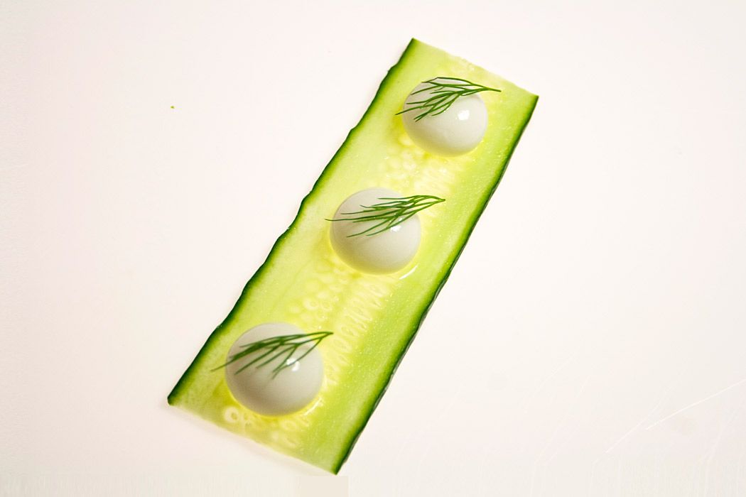 Molecular Gastronomy - Spherical Tzatziki by MOLECULE-R