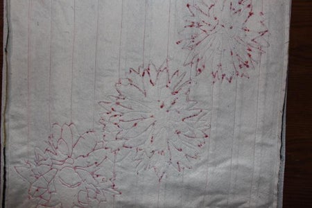 Sewing Background Front of Pillow to Back of Pillow