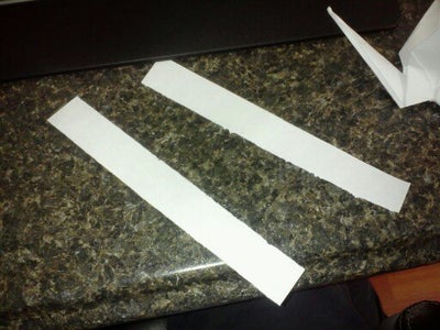 Take the Leftover, Fold in Half and Pull Apart.  Cut If Scissors Are Available