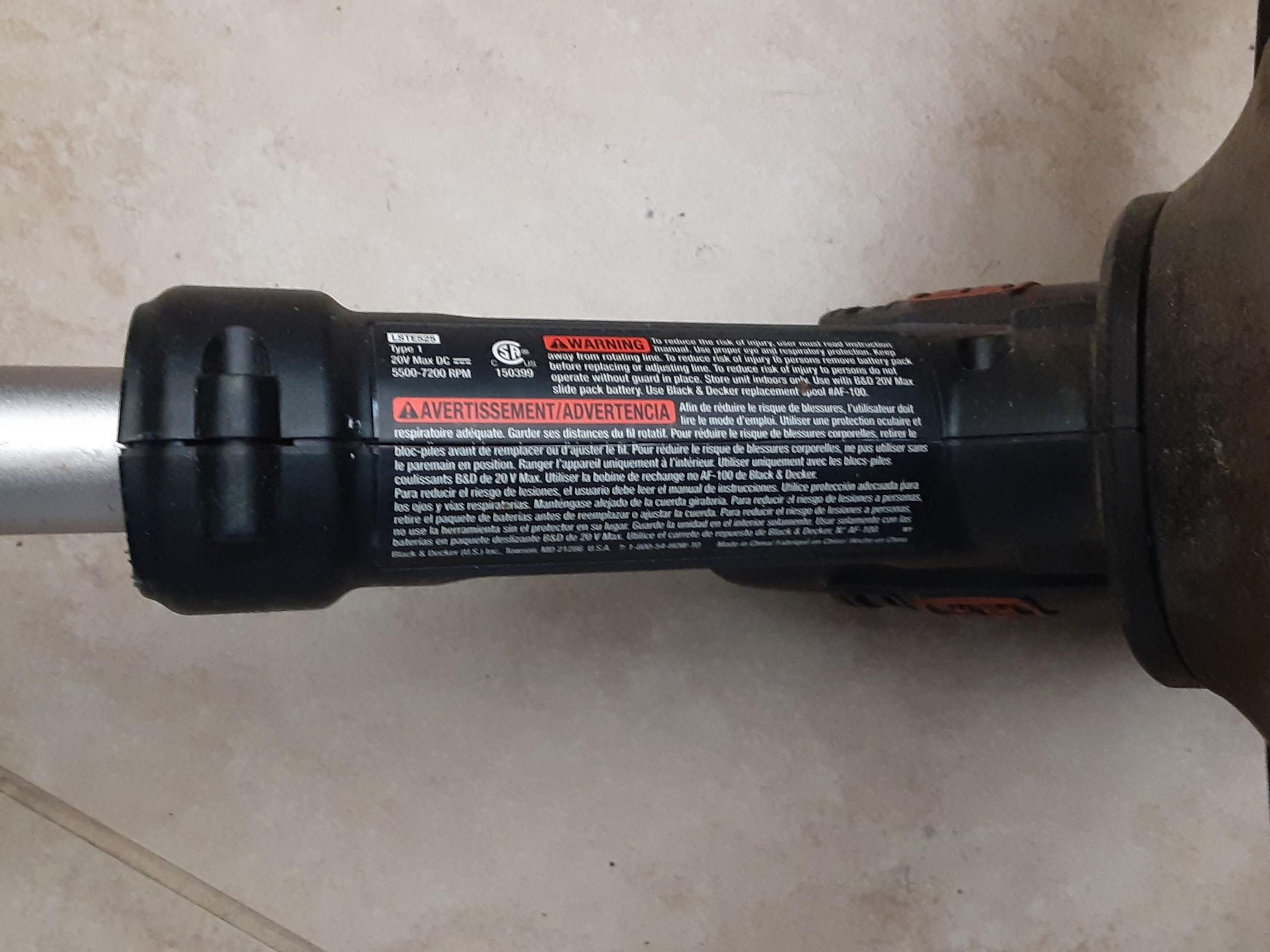 Black and Decker LSTE525 Weed Whacker Repair 8 Steps (with Pictures