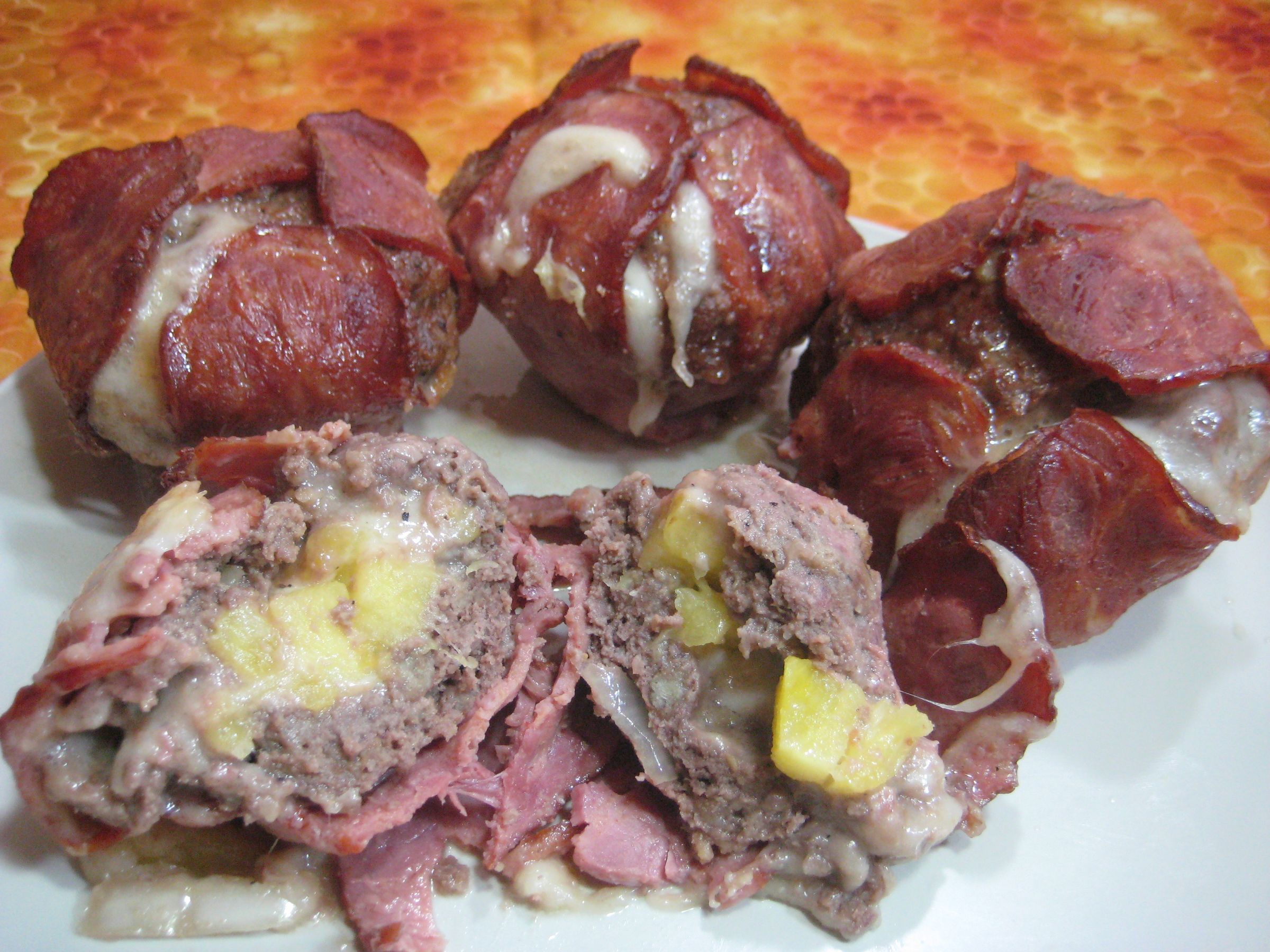 Hawaiian Burger Bacon Balls