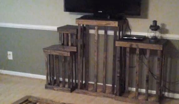 Rustic Entertainment Center Handmade