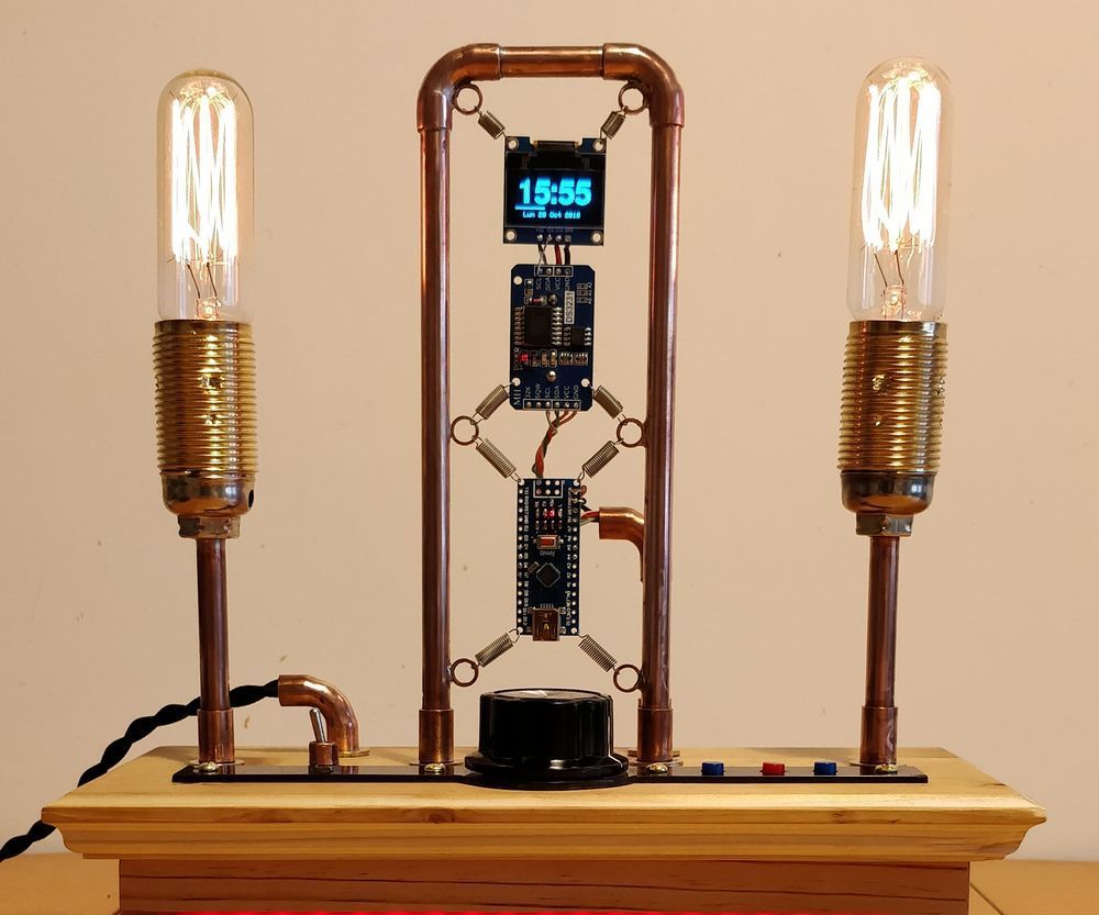 Neo Steampunk Desk Clock