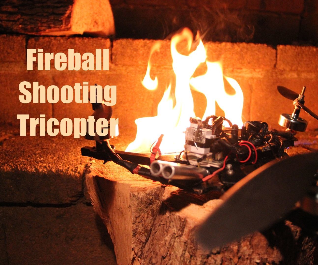 Scratch Built Fireball Shooting Tricopter