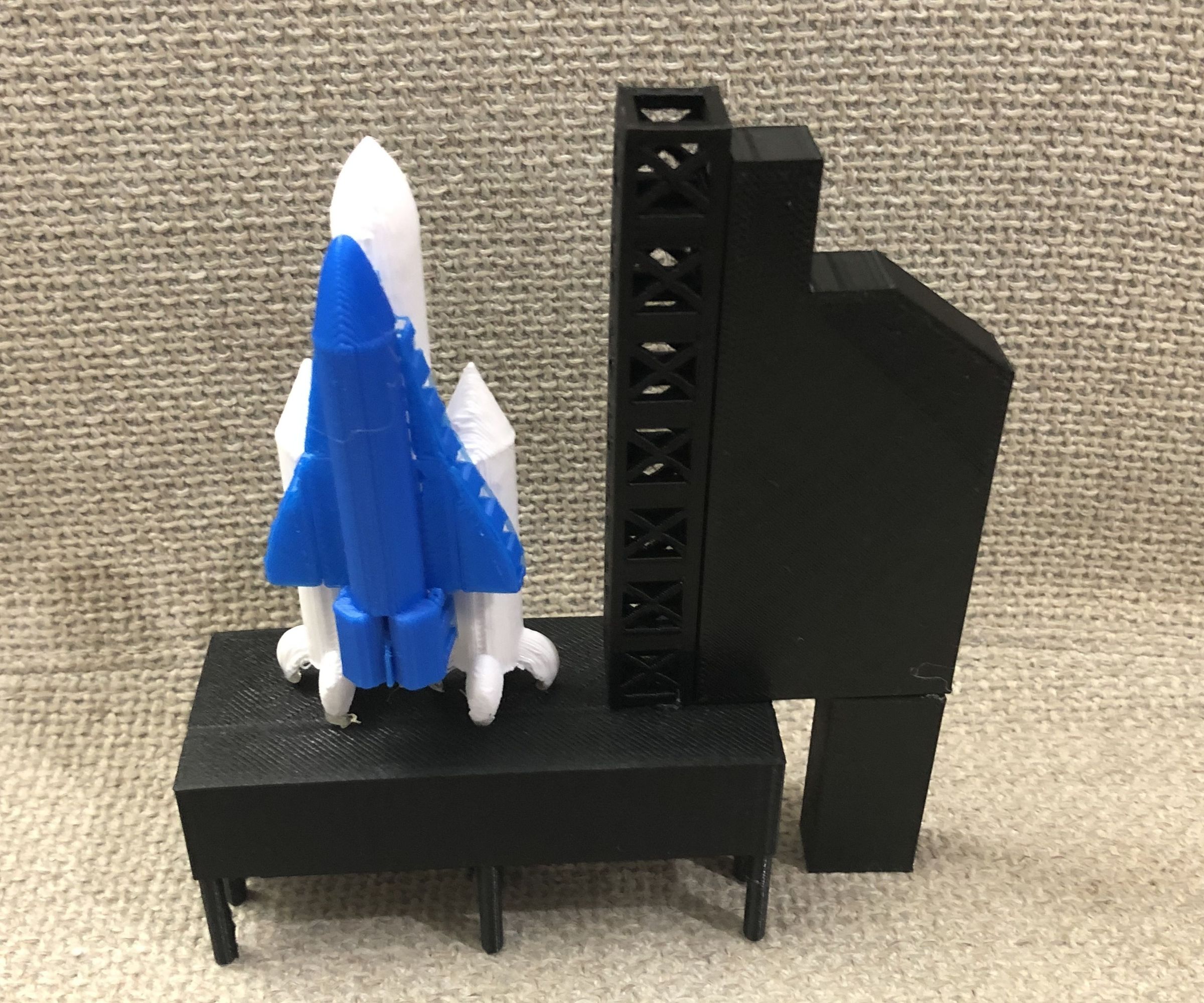 Mini Space Shuttle With Rocket and Launch Site