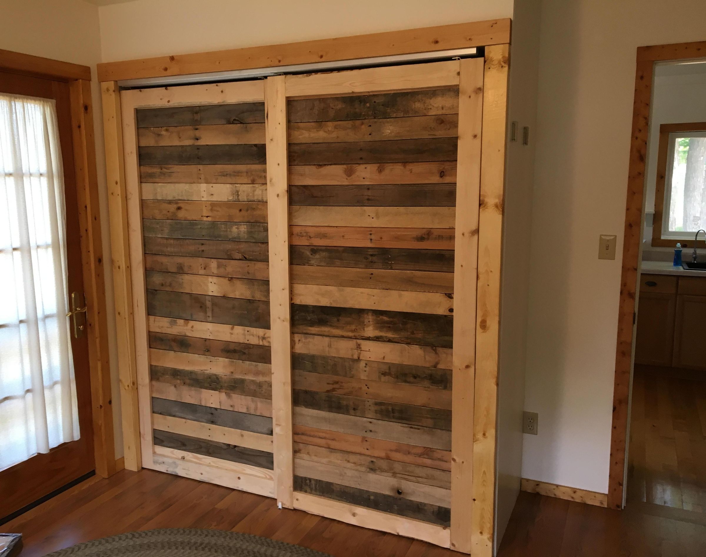 Closet Doors From Pallet Wood