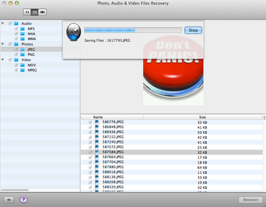 Saving Recovered Files