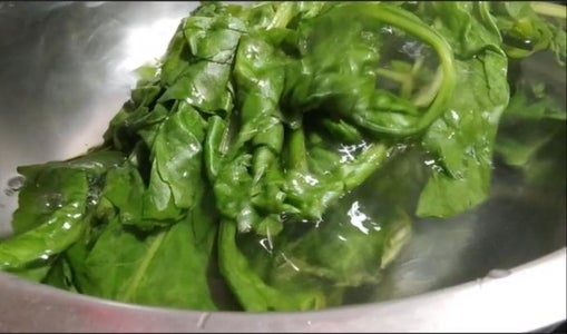 Blanching  of Palak / Spinach 