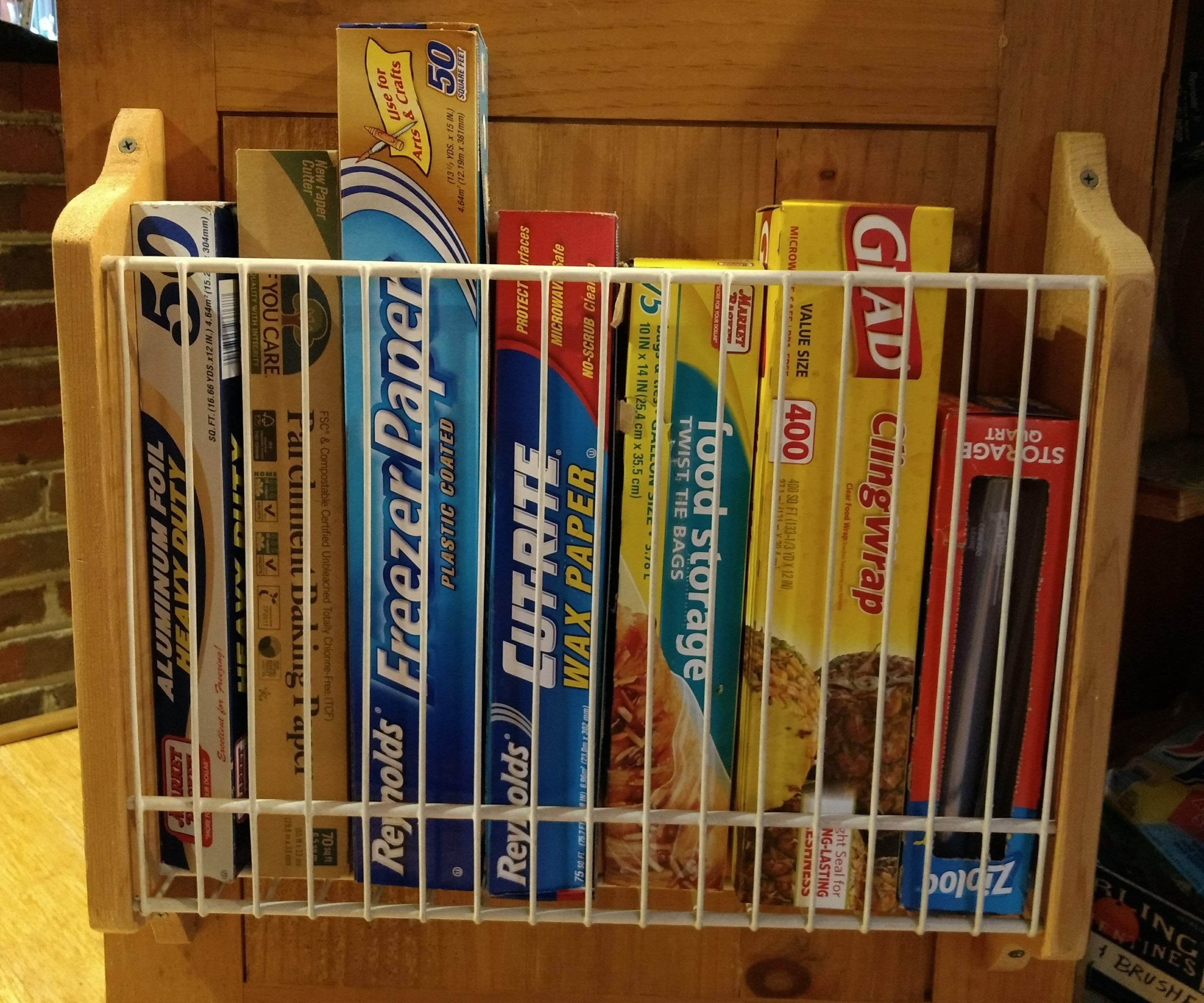 Inside Cabinet Door Kitchen Wrap Organizer Holder Using Wire Shelving