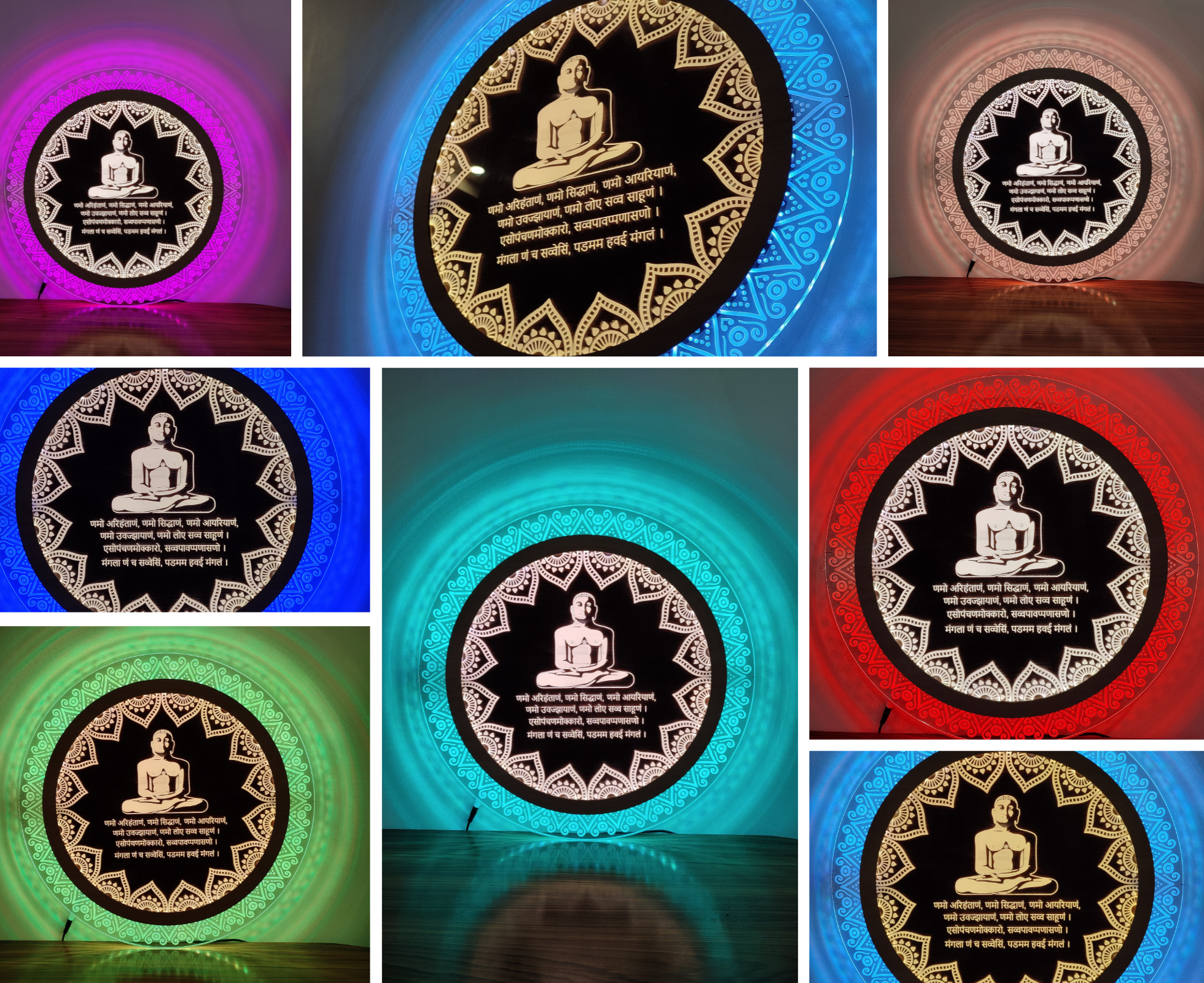 Enlightened Masterpiece: Crafting a Laser Engraved Mahavir Swami LED Art