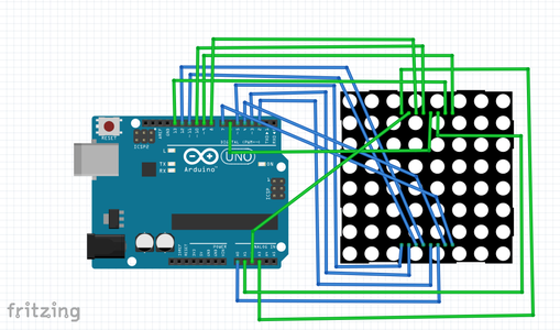 Arduino to 8x8 Led Matrix Pinout