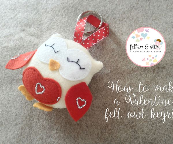 Valentine Felt Keyring