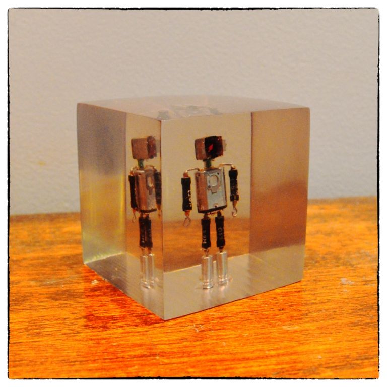 Junkbot in Resin