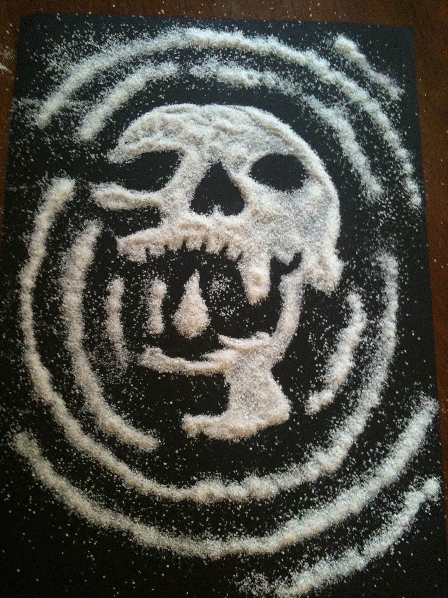 NIGHTMARE SKULL SANDPAINTING