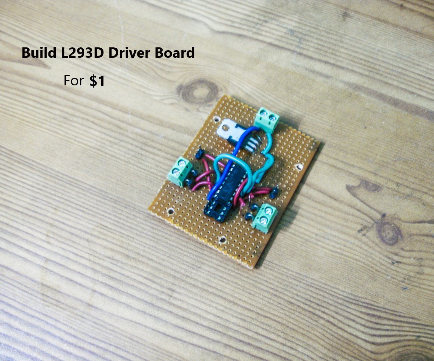 Build L293D Dual Motor Driver Board for Arduino