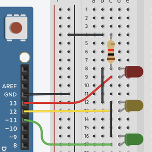 Code a Traffic Light in Tinkercad Codeblocks & Circuits : 10 Steps ...