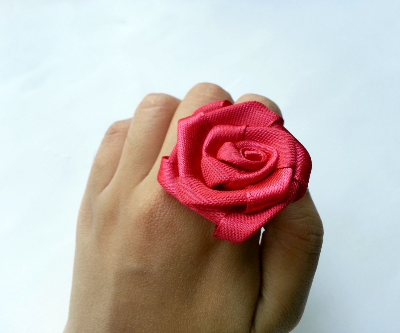 DIY Satin Rose Ring