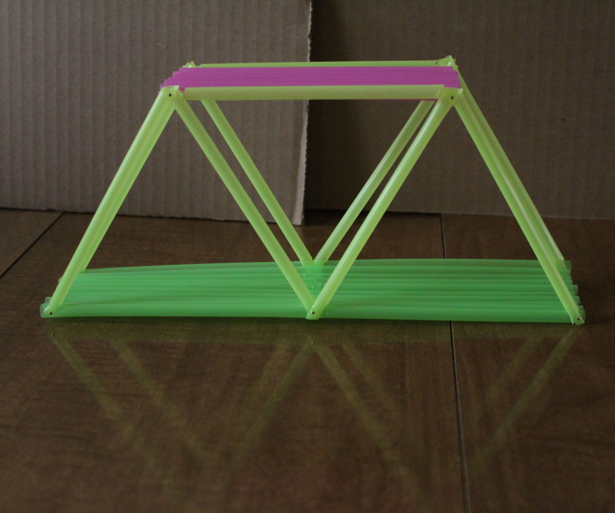 Plastic Straw Truss Bridge