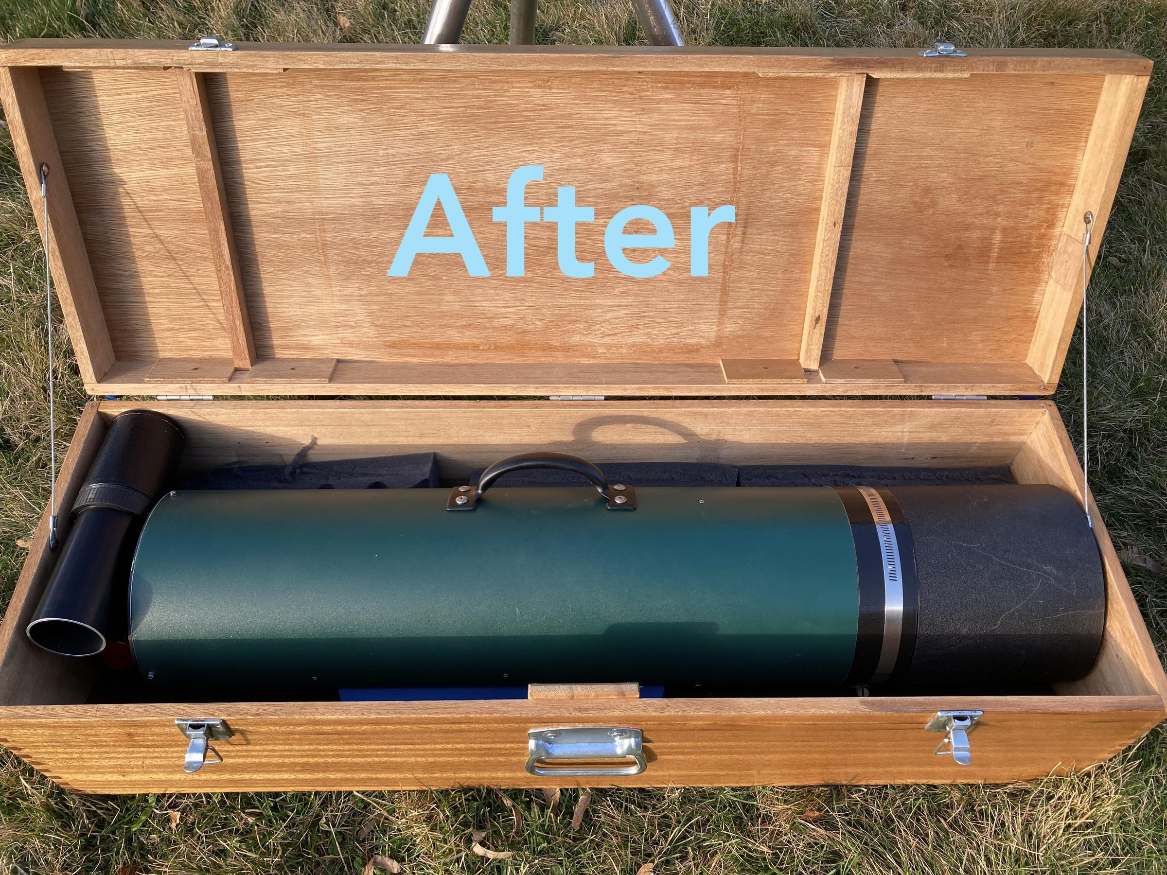 Refurbishing a 6" F/5 Homemade Jaegers Refractor Telescope and Case