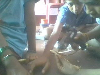 Take Ice Cream Stick and Hot Glue