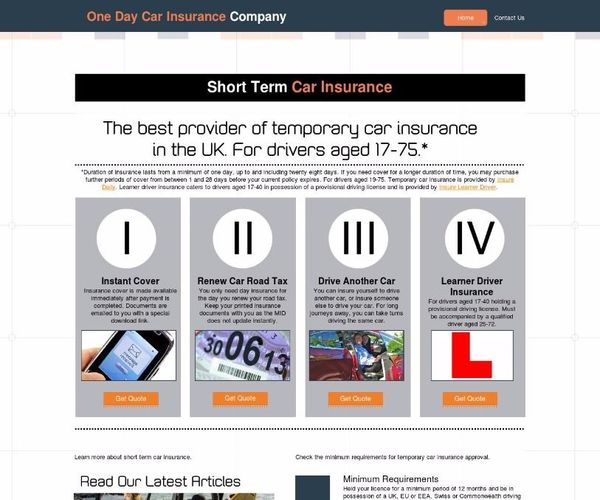One Day Car Insurance Company