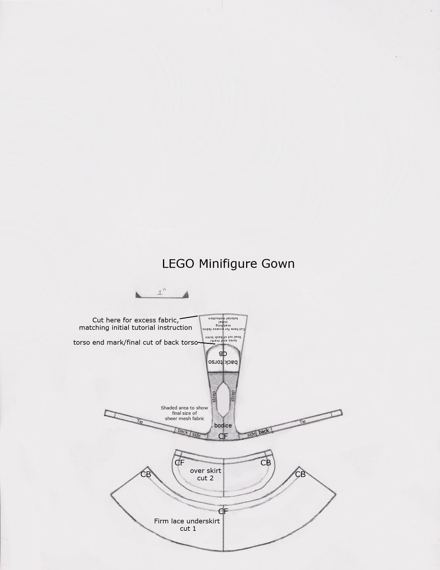 LEGO Minifigure Fabric Gown 18 Steps (with Pictures) Instructables