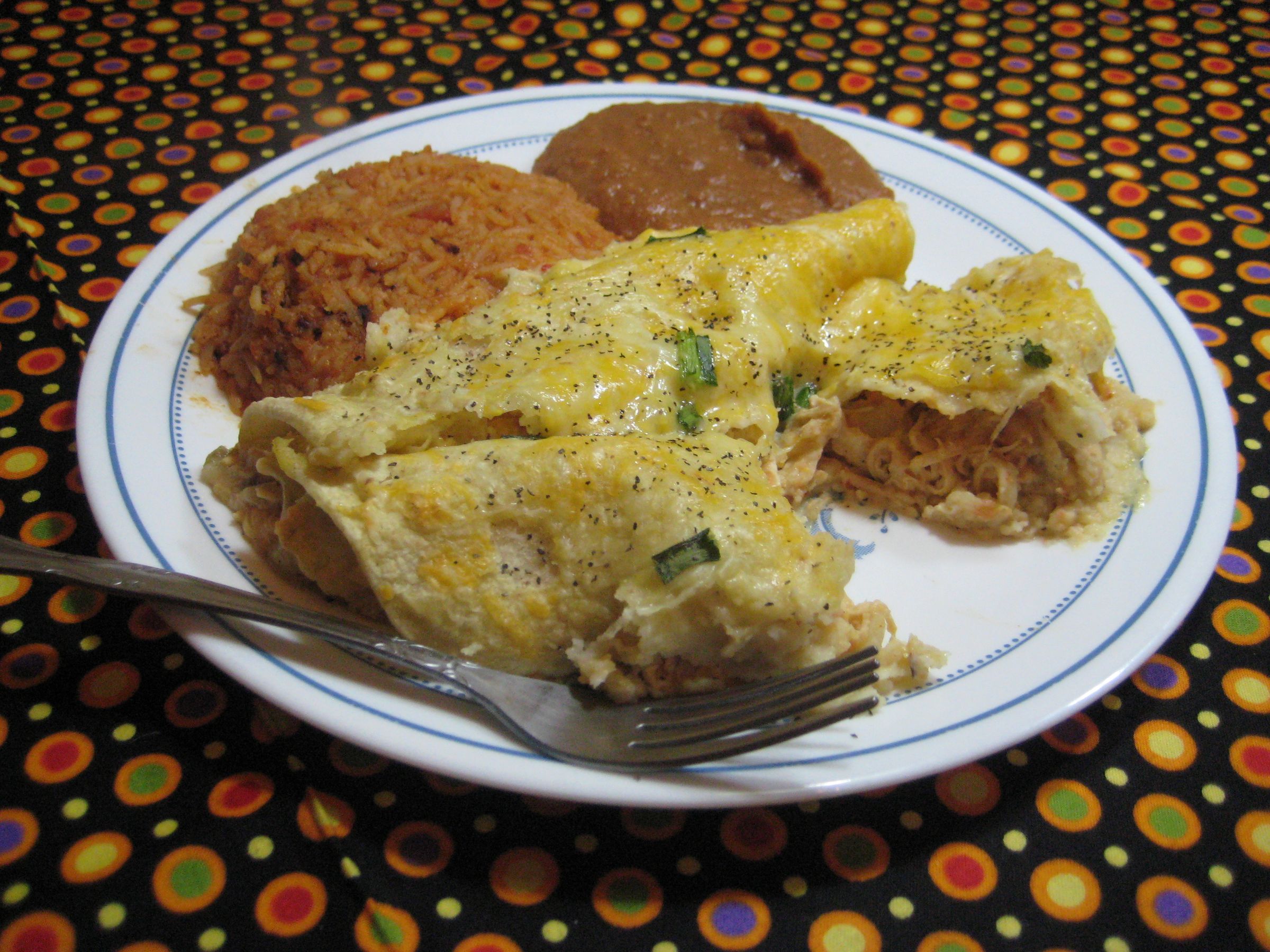 Bri's Easy Cheesy Chicken Verde Enchiladas