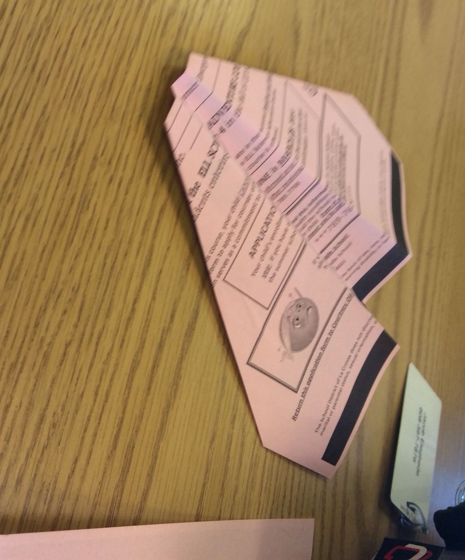 Nakamura Lock Paper Airplane