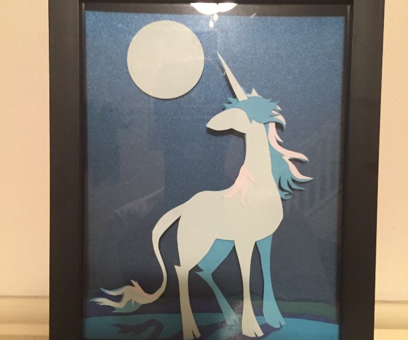 Unicorn Paper Craft Shadowbox
