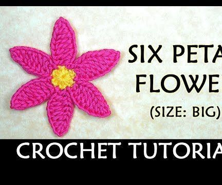How to Crochet a Six Petal Flower (size: Big)