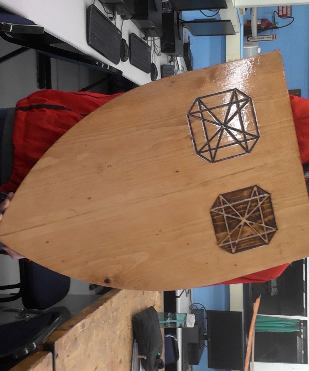 How to Make a Wooden Shield With a Poly Finish 