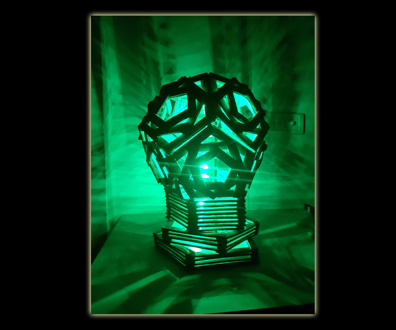 Cardboard Pentagon Table Lamp