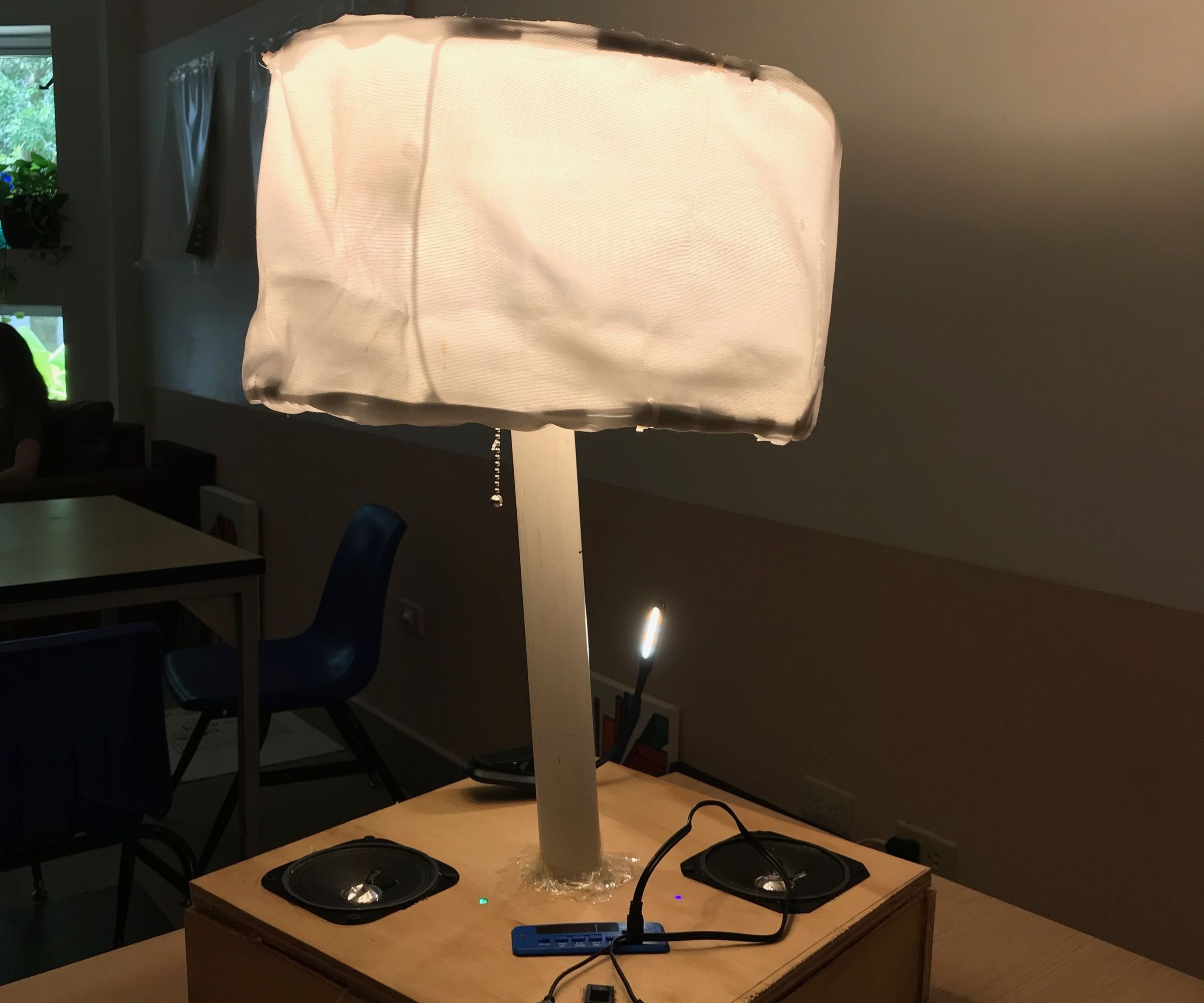 How to Make an Ambience, and Reading, Lamp With Speakers