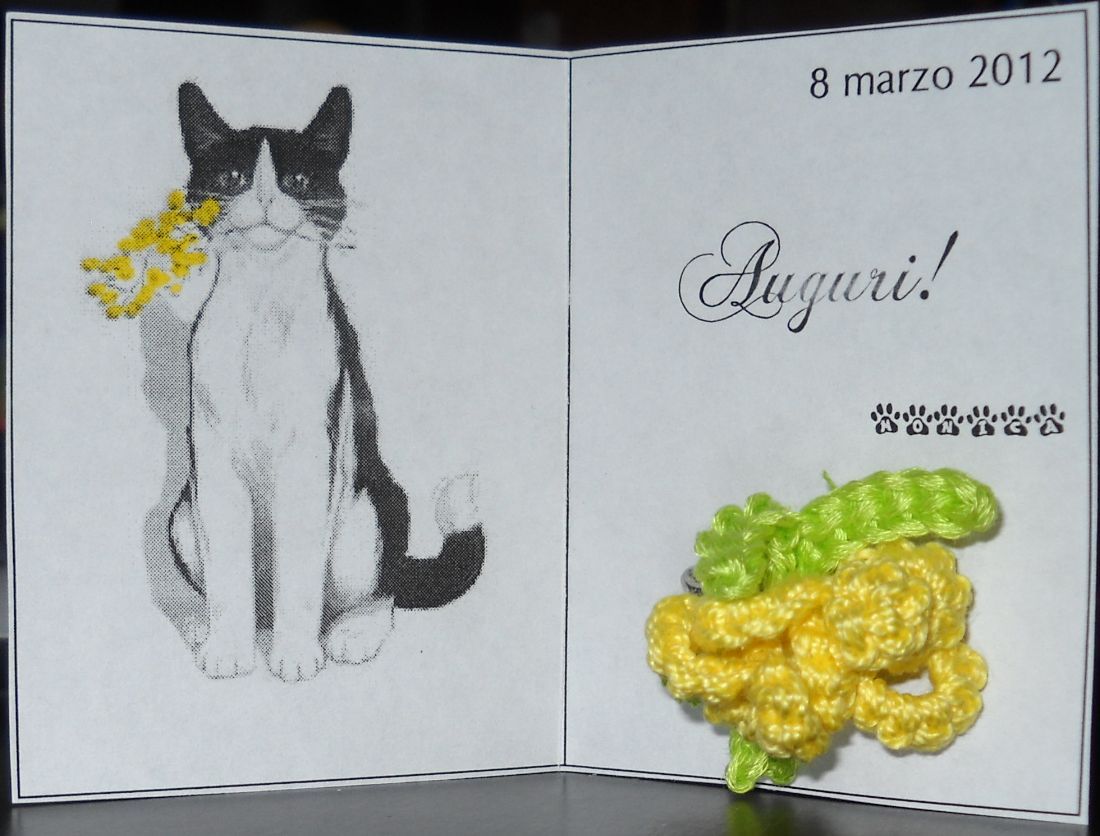 Crochted Mimosa Pin for Women's Day (March 8th)