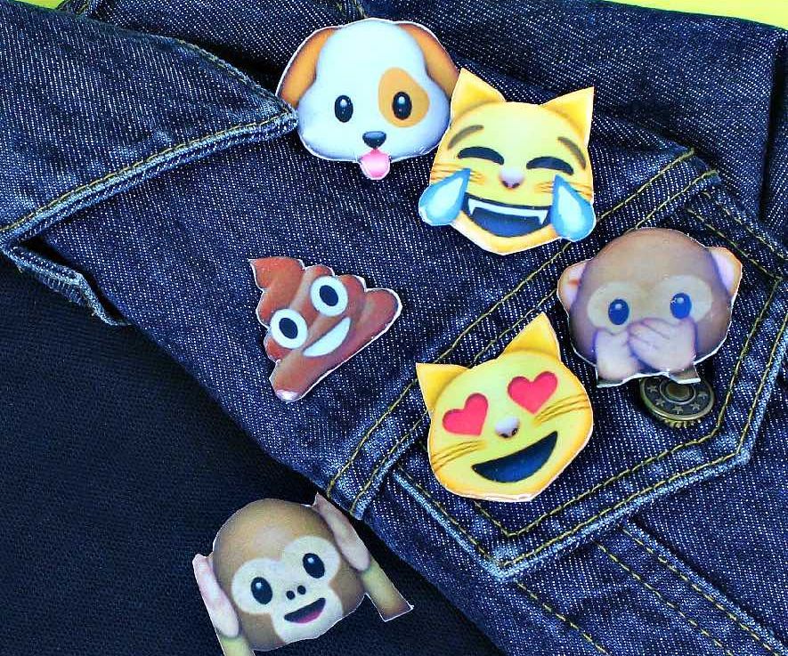 Emoji Polo Shirt and Pins DIY