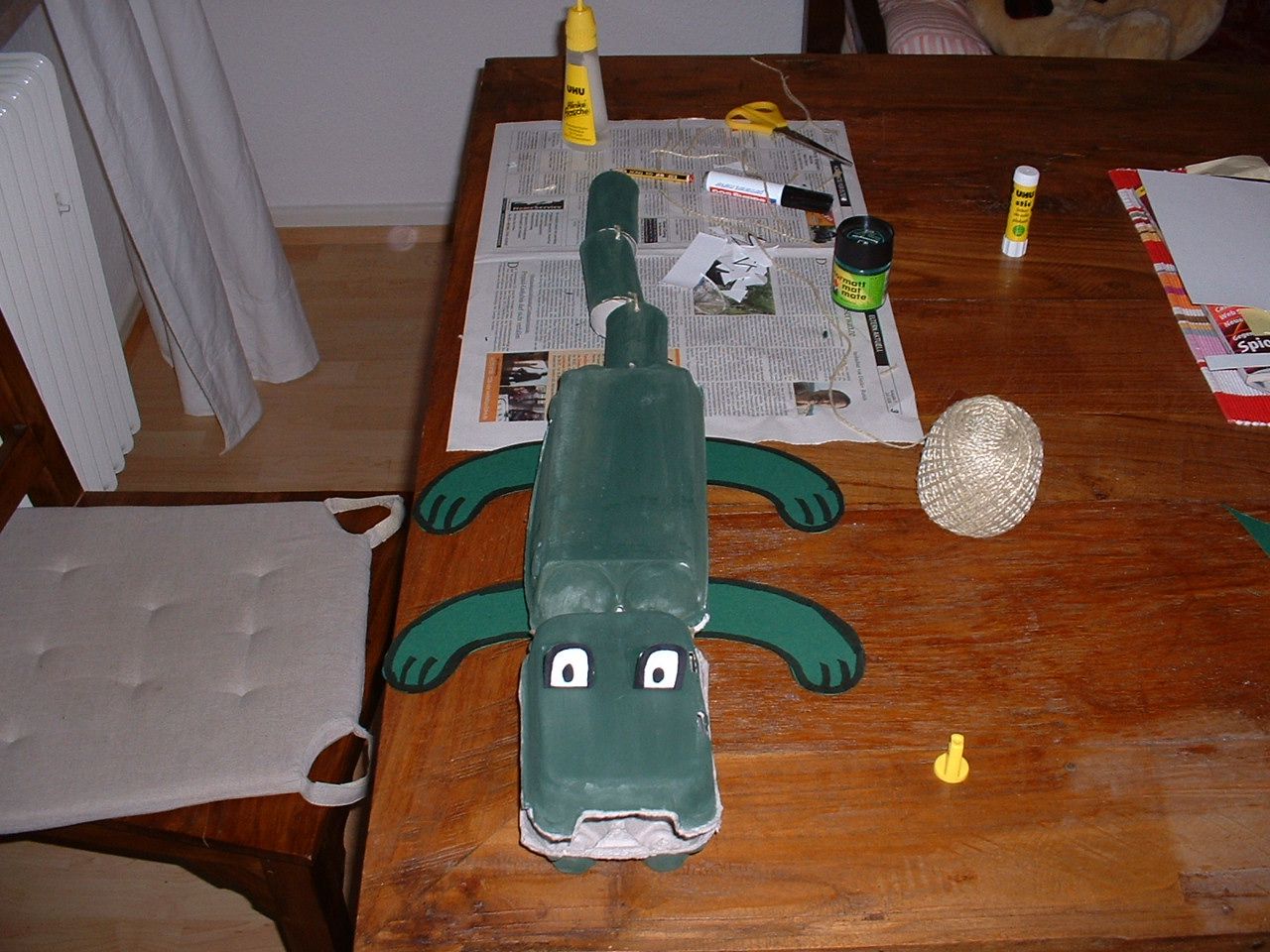 Cardboard Crocodile for Kids