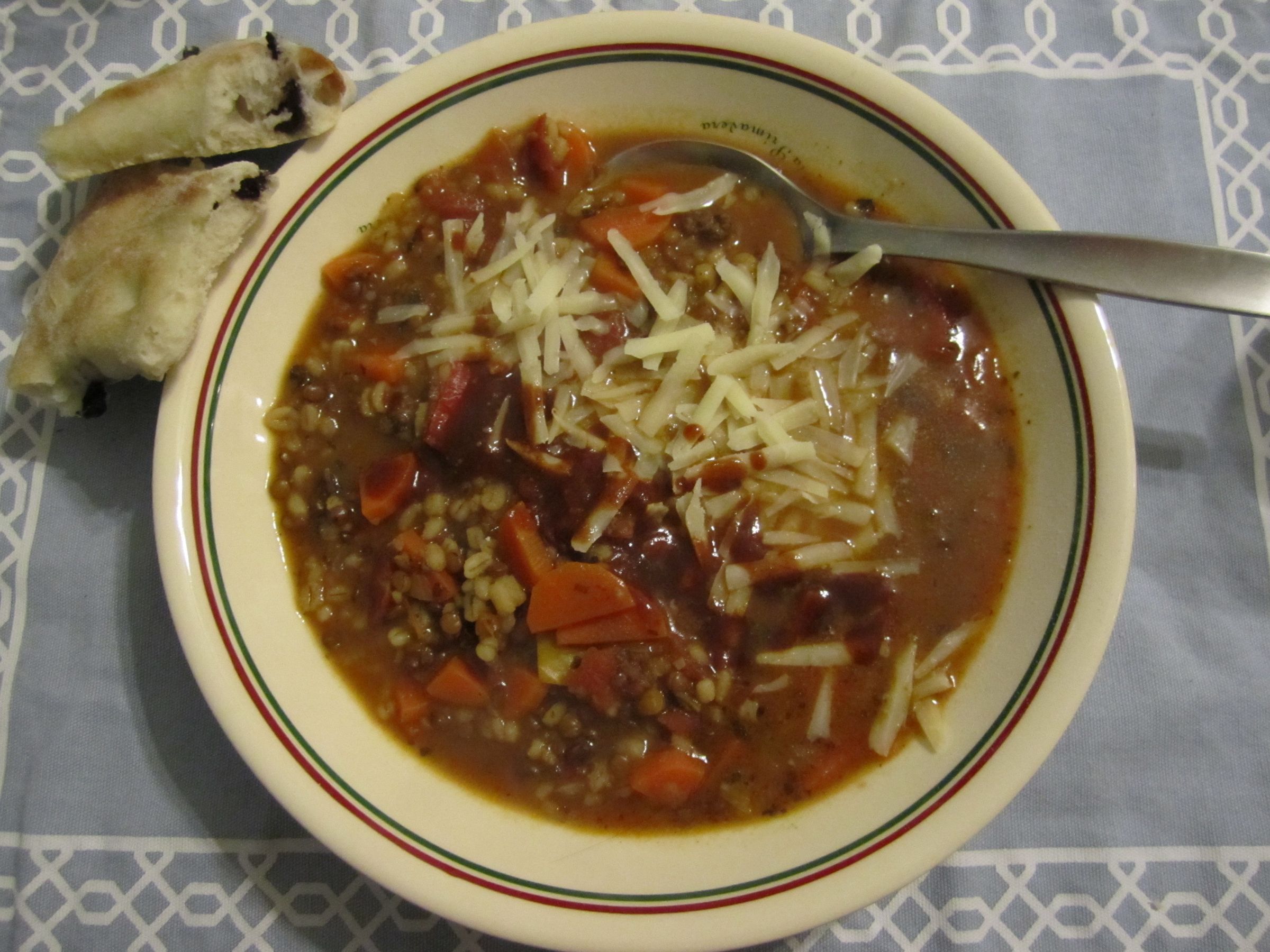 Hearty Barley and Lentil Soup