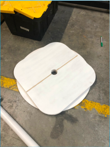 Attached Lazy Susan Bearings to Shelves