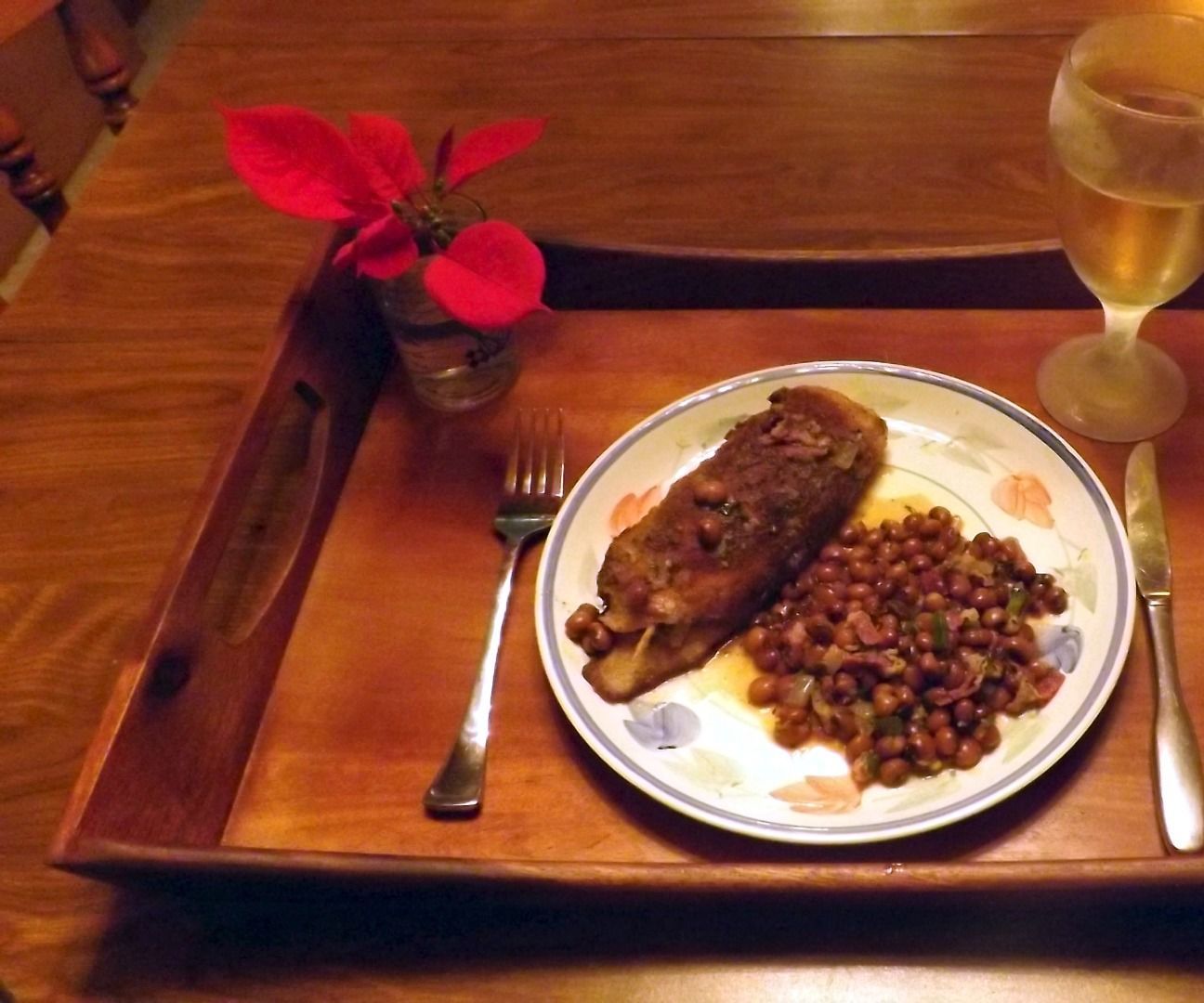 PAN FRIED TILAPIA STUFFED WITH FRESH CHIVES, ONIONS & PEPPERS