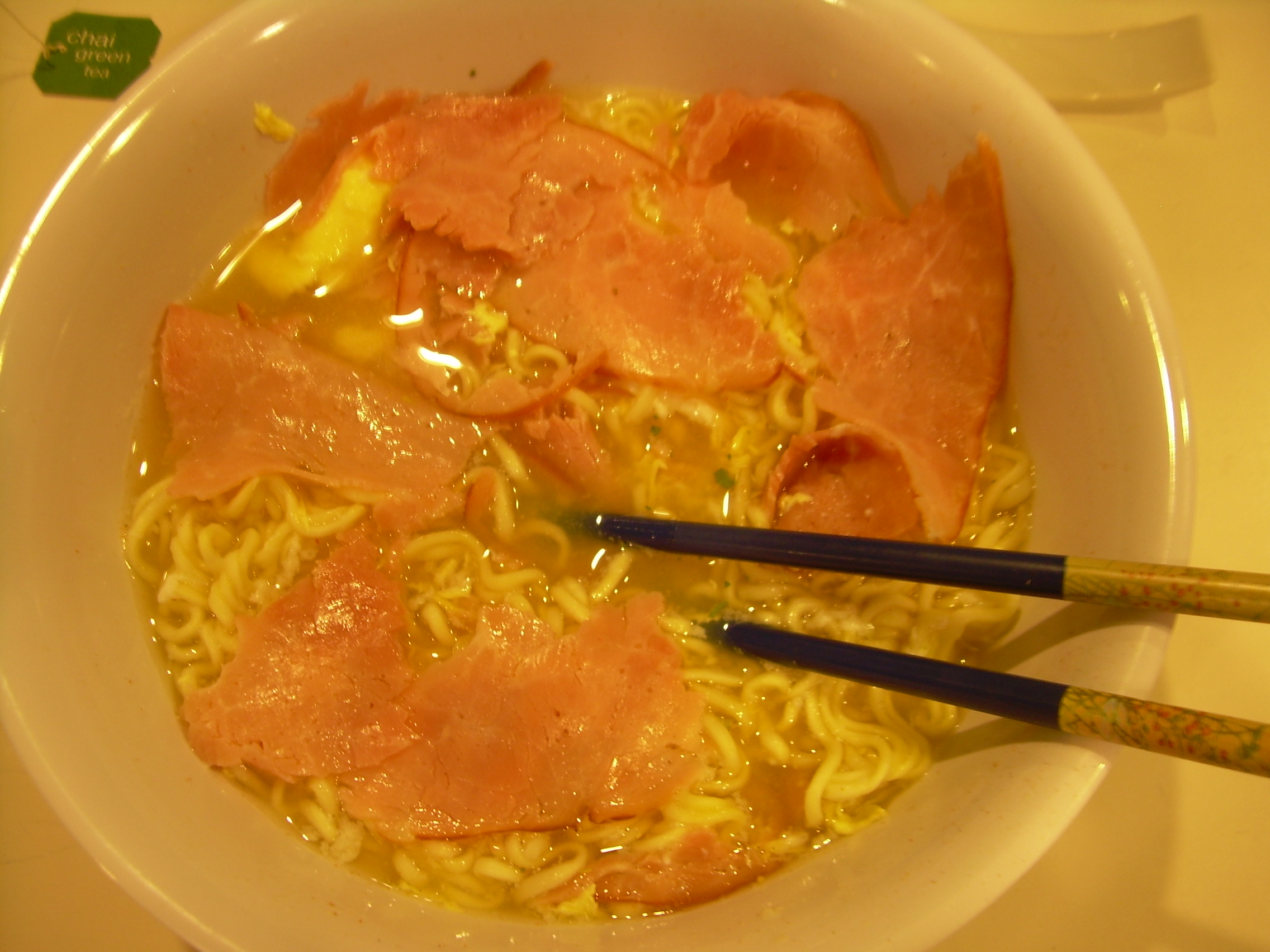 Ham and Egg Ramen: for Those With Very Sparse Refrigerators.