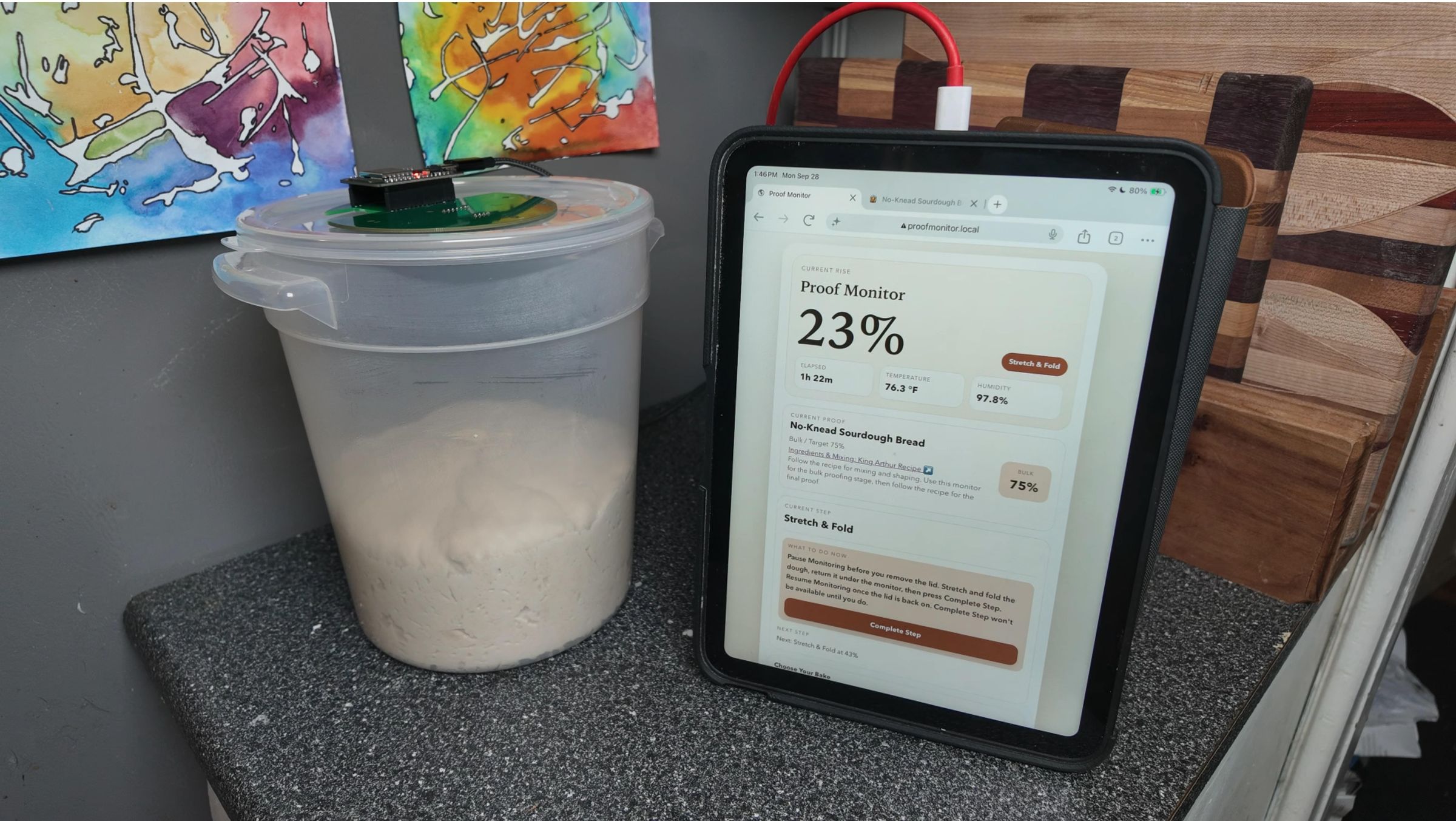Bread Proof Monitor ระหว่างขั้นตอนจัดการ Fold และ Final Proof