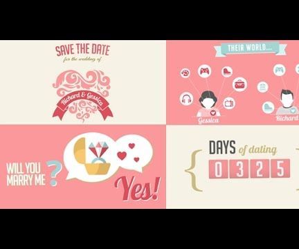 Video Wedding Invitation - the Two of Us Love Story Timeline & Save the Date