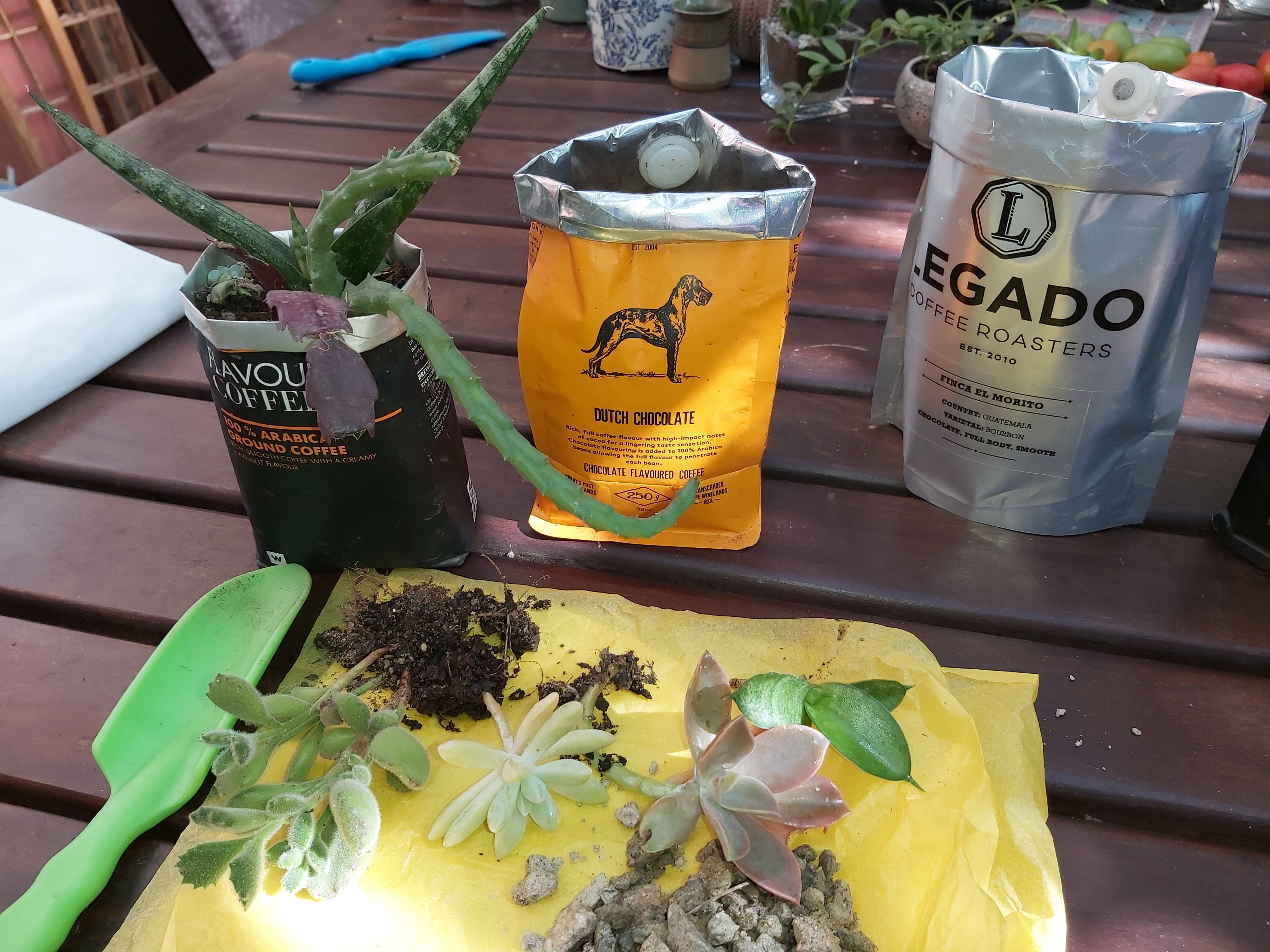 Recycle Coffee Bags Into.table Decor...gifts... Place Markers at