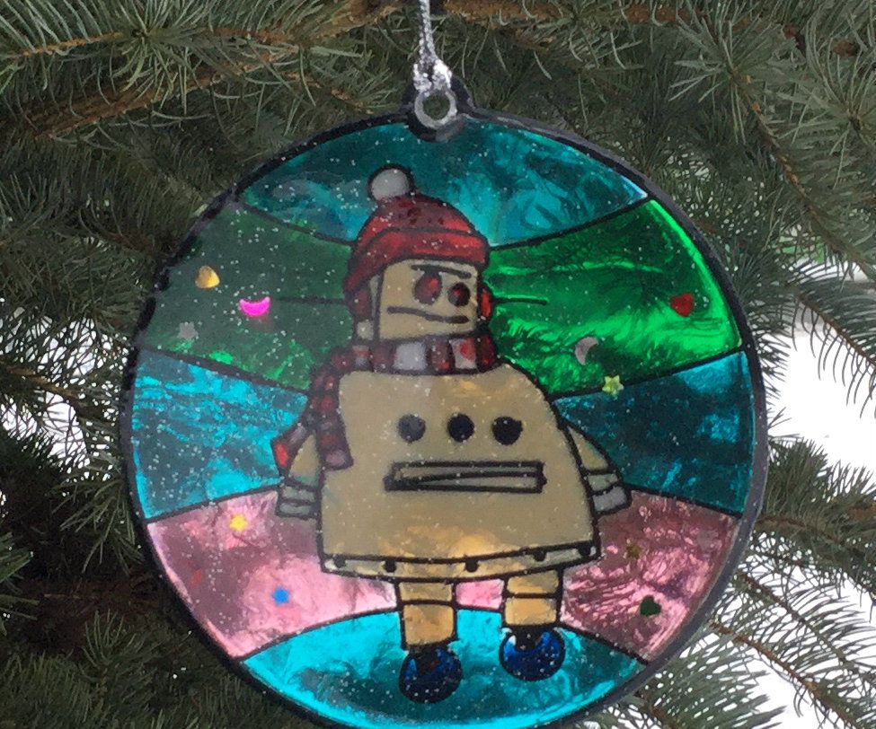 Christmas Robot. 3d Printing and Epoxy Resin